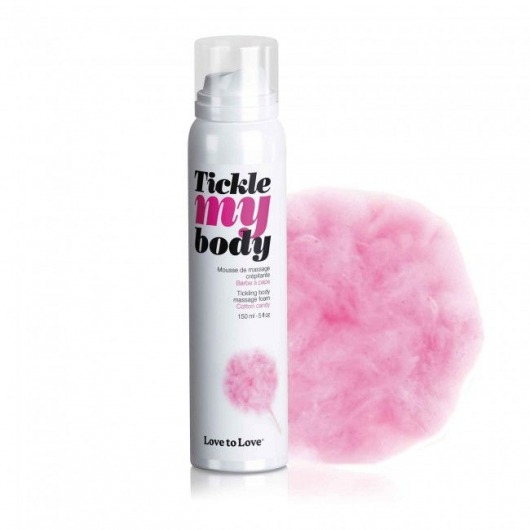 Массажная хрустящая пенка Tickle My Body Cotton Candy с ароматом сладкой ваты - 150 мл. - Love to Love - купить с доставкой в Люберцах