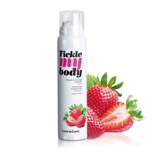Массажная хрустящая пенка Tickle My Body Strawberry с ароматом клубники - 150 мл. - Love to Love - купить с доставкой в Люберцах