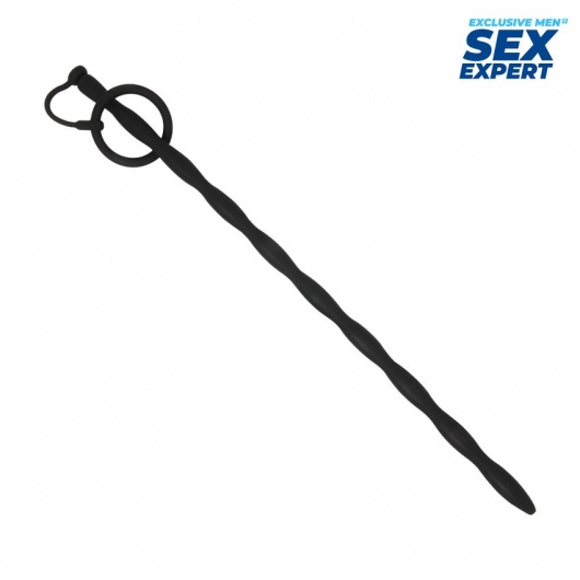 Черный стимулятор уретры Sex Expert - Sex Expert - купить с доставкой в Люберцах