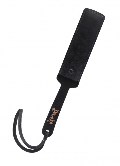 Черный кожаный пэддл - 37 см. - Pecado - купить с доставкой в Люберцах