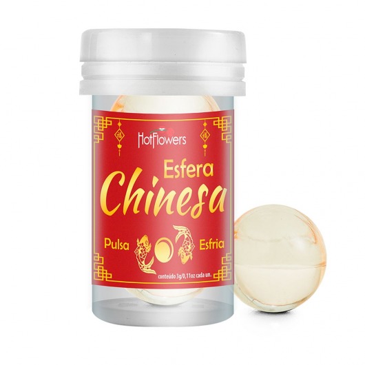 Интимный гель Chinesa Esfera с охлаждающе-пульсирующим эффектом (2 шарика по 3 гр.) - HotFlowers - купить с доставкой в Люберцах