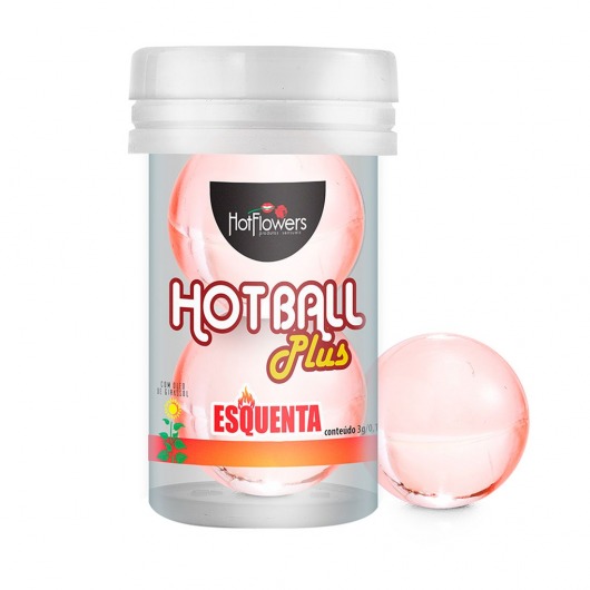 Лубрикант на масляной основе Hot Ball Plus с разогревающим эффектом (2 шарика по 3 гр.) - HotFlowers - купить с доставкой в Люберцах