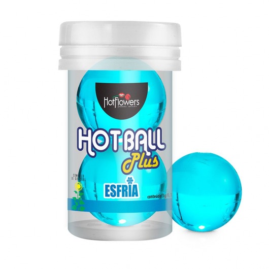 Лубрикант на масляной основе Hot Ball Plus с охлаждающим эффектом (2 шарика по 3 гр.) - HotFlowers - купить с доставкой в Люберцах