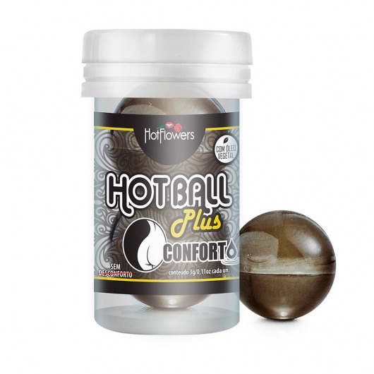 Анальный лубрикант на масляной основе Hot Ball Plus Conforto (2 шарика по 3 гр.) - HotFlowers - купить с доставкой в Люберцах