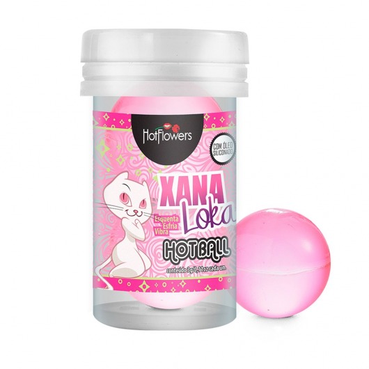 Лубрикант на силиконовой основе с эффектом вибрации Xana Loka Hot Ball (2 шарика по 3 гр.) - HotFlowers - купить с доставкой в Люберцах