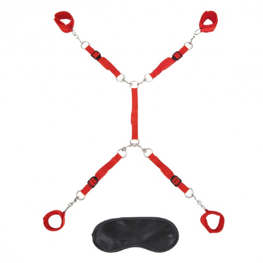 Красная фиксация на матрас Classic Bedspreader - Lux Fetish - купить с доставкой в Люберцах