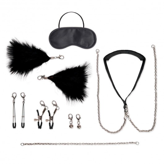 Большой эротический набор из 12 предметов Interchangeable Collar   Nipple Clips Set - Lux Fetish - купить с доставкой в Люберцах
