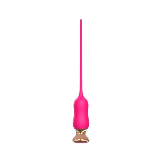 Розовый тонкий стимулятор Nipple Vibrator - 23 см. - I-MOON - купить с доставкой в Люберцах