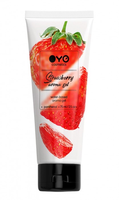 Лубрикант на водной основе OYO Aroma Gel Strawberry с ароматом клубники - 75 мл. - OYO - купить с доставкой в Люберцах
