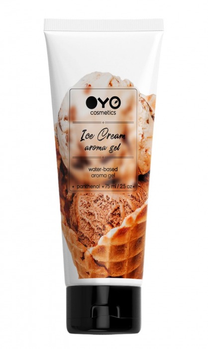 Лубрикант на водной основе OYO Aroma Gel Ice Cream с ароматом пломбира - 75 мл. - OYO - купить с доставкой в Люберцах