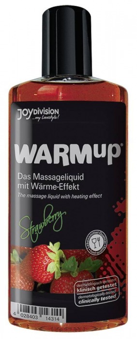 Разогревающее масло WARMup Strawberry - 150 мл. - Joy Division - купить с доставкой в Люберцах