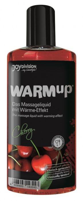 Разогревающее масло WARMup Cherry - 150 мл. - Joy Division - купить с доставкой в Люберцах