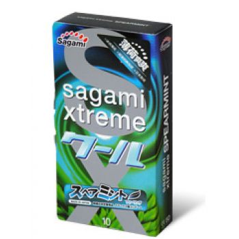 Презервативы Sagami Xtreme Mint с ароматом мяты - 10 шт. - Sagami - купить с доставкой в Люберцах