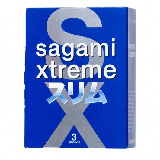 Розовые презервативы Sagami Xtreme FEEL FIT 3D - 3 шт. - Sagami - купить с доставкой в Люберцах