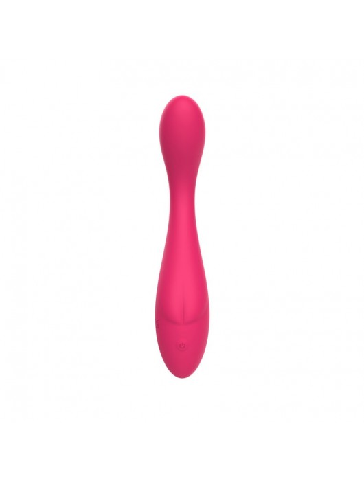 Розовый изогнутый вибромассажер - 18,9 см. - I-MOON