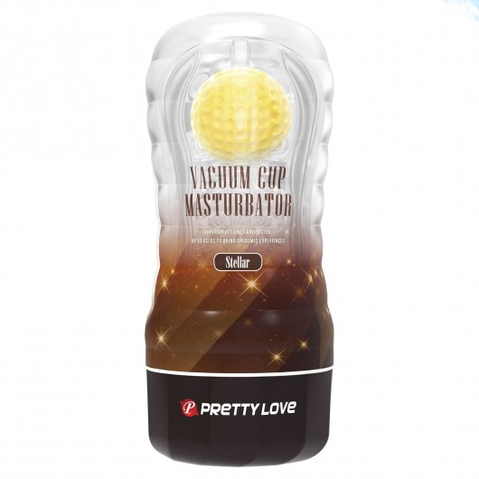 Прозрачный текстурированный мастурбатор Vacuum Cup Masturbator Stellar - Baile - в Люберцах купить с доставкой