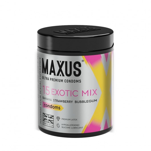 Цветные ароматизированные презервативы MAXUS Exotic Mix - 15 шт. - Maxus - купить с доставкой в Люберцах