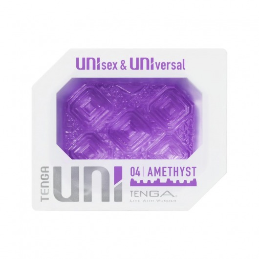 Фиолетовый мастурбатор-стимулятор Tenga Uni Amethyst - Tenga - в Люберцах купить с доставкой