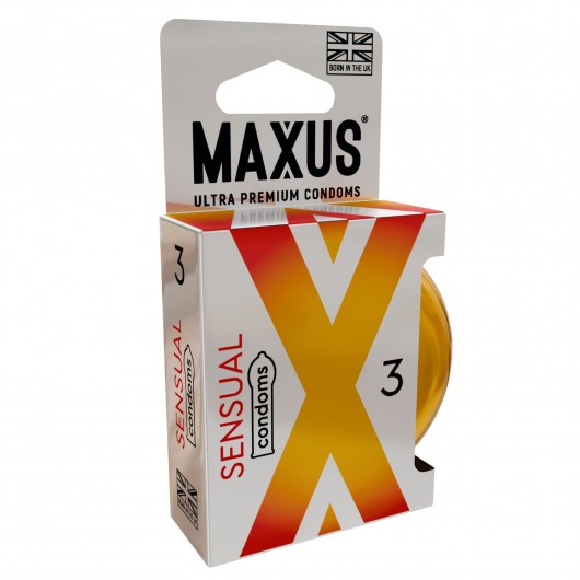 Презервативы анатомической формы Maxus Sensual - 3 шт. - Maxus - купить с доставкой в Люберцах
