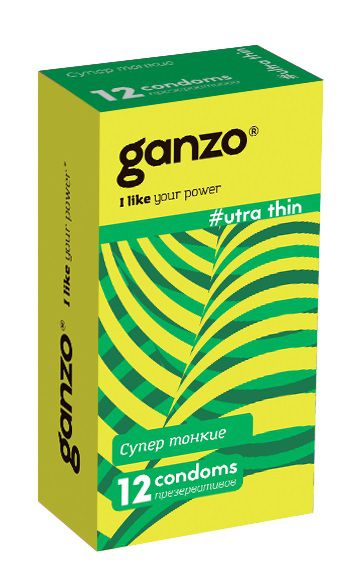 Ультратонкие презервативы Ganzo Ultra thin - 12 шт. - Ganzo - купить с доставкой в Люберцах