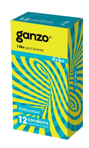 Презервативы с ребристой структурой Ganzo Ribs - 12 шт. - Ganzo - купить с доставкой в Люберцах