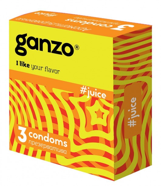 Ароматизированные презервативы Ganzo Juice - 3 шт. - Ganzo - купить с доставкой в Люберцах