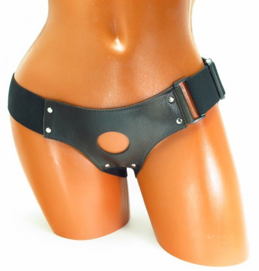 Трусики для страпона коричневого цвета - БДСМ Арсенал - купить с доставкой в Люберцах