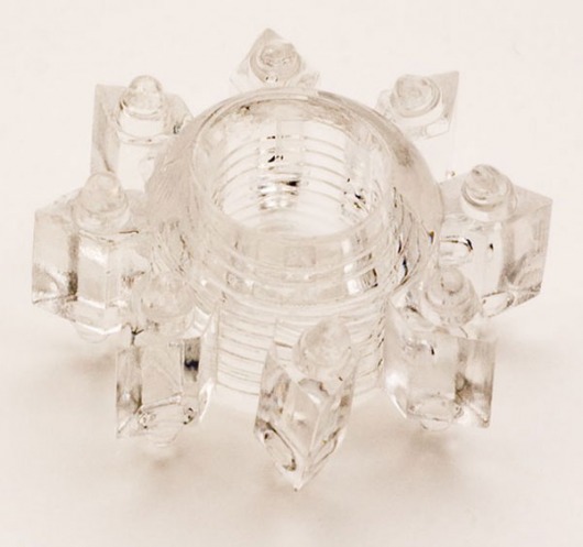 Прозрачное гелевое эрекционное кольцо-звезда - Toyfa Basic - в Люберцах купить с доставкой