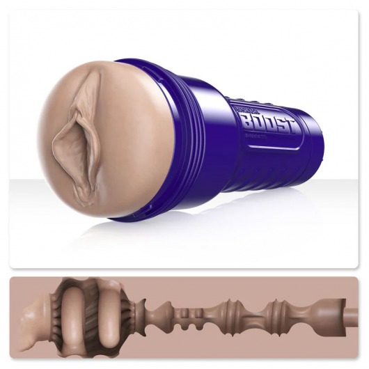 Телесный мастурбатор-вагина Fleshlight Boost Bang - Fleshlight - в Люберцах купить с доставкой