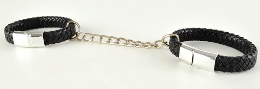 Черные наручники среднего размера «Вояж» - Sitabella - купить с доставкой в Люберцах