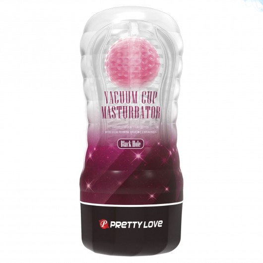 Прозрачный текстурированный мастурбатор Vacuum Cup Masturbator Black Hole - Baile - в Люберцах купить с доставкой