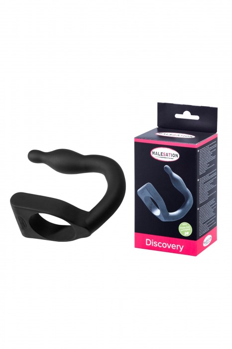 Эрекционное кольцо с вибровтулкой Discovery - MALESATION - в Люберцах купить с доставкой
