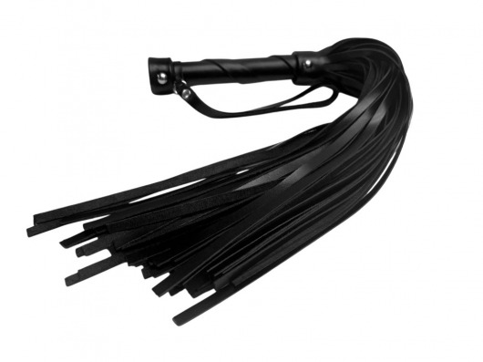 Черная кожаная плеть Gothic charm - 54 см. - БДСМ Арсенал - купить с доставкой в Люберцах