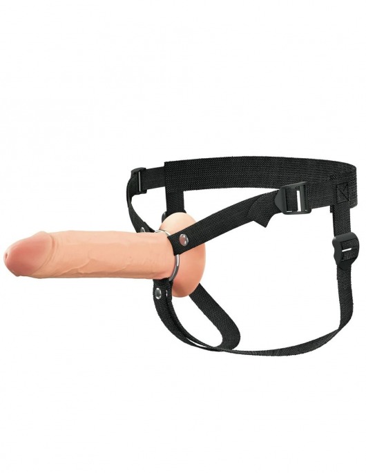 Полый страпон на ремнях 8’’ Hollow Silicone Strap-on - Pipedream - купить с доставкой в Люберцах