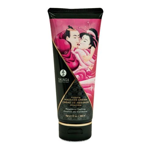 Массажный крем для тела с ароматом малины Raspberry feeling - 200 мл. - Shunga - купить с доставкой в Люберцах