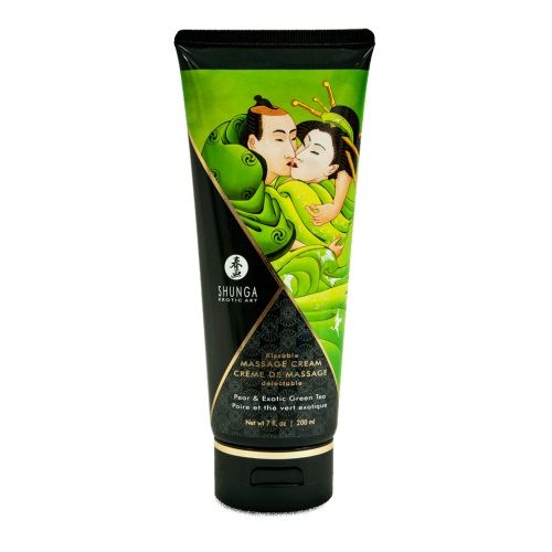Массажный крем для тела с ароматом груши и зелёного чая Pear   Exotic Green Tea - 200 мл. - Shunga - купить с доставкой в Люберцах
