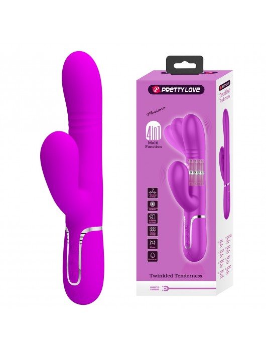 Лиловый вибратор-кролик Mariana - 22,6 см. - Baile