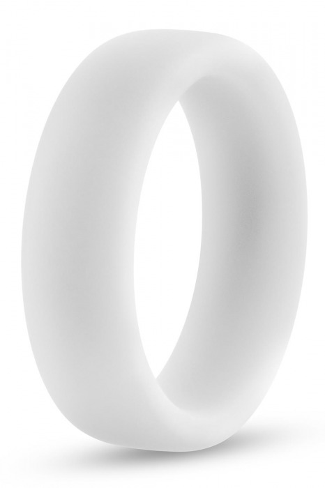 Белое люминесцентное эрекционное кольцо Silicone Glo Cock Ring - Blush Novelties - в Люберцах купить с доставкой