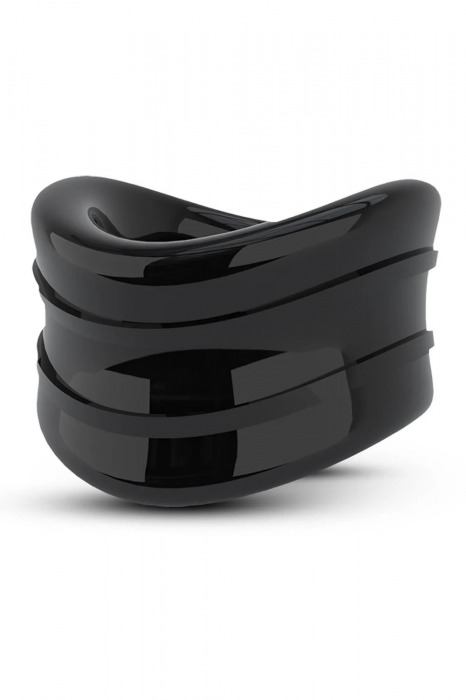 Черное эрекционное кольцо на мошонку Beef Ball Stretcher Snug - Blush Novelties - в Люберцах купить с доставкой