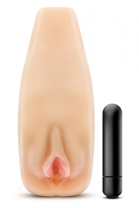 Мастурбатор-вагина с вибрацией Soft   Wet Natasha Realistic Beige Masturbator - Blush Novelties - в Люберцах купить с доставкой