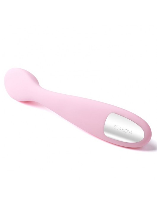 Нежно-розовый клиторальный вибратор Keri Pale Pink - 17 см. - Svakom