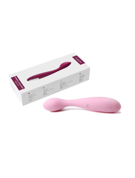 Нежно-розовый клиторальный вибратор Keri Pale Pink - 17 см. - Svakom