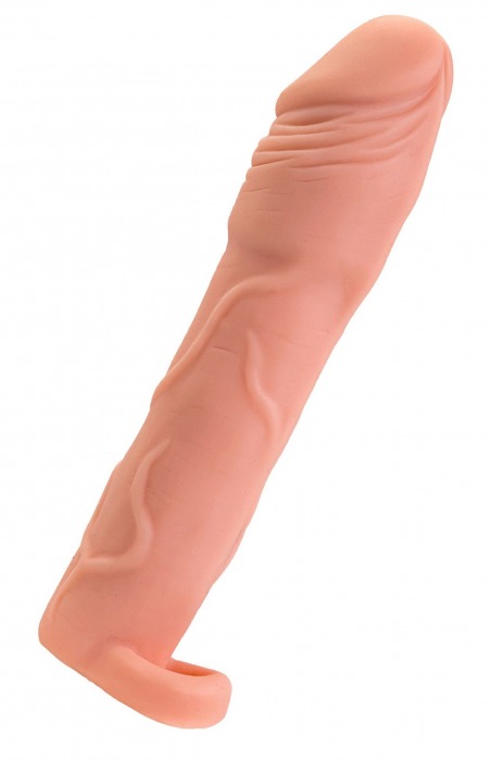 Телесная удлиняющая насадка с подхватом - 19 см. - ToyFa - в Люберцах купить с доставкой