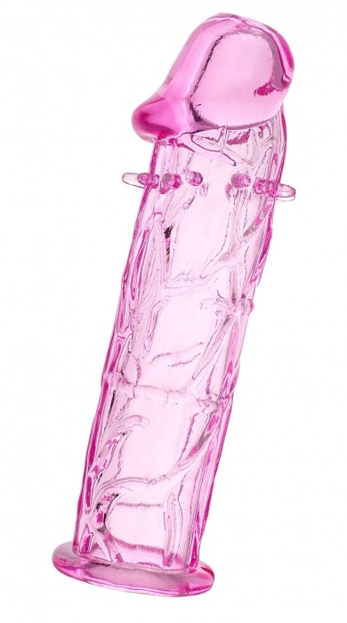 Розовая насадка фаллической формы - 12,5 см. - A-toys - в Люберцах купить с доставкой