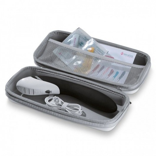 Вибратор с электростимуляцией Sizzling Simon Black Edition - 27 см. - MyStim - купить с доставкой в Люберцах