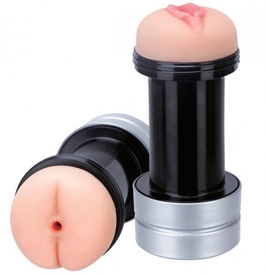 Мастурбатор 2-в-1 REALSTUFF 2 IN 1 HUMMER ANUS   VAGINA: вагина и анус - Dream Toys - в Люберцах купить с доставкой