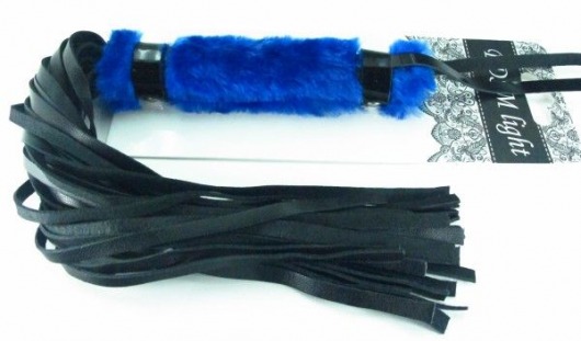 Нежная плеть с синим мехом BDSM Light - 43 см. - БДСМ Арсенал - купить с доставкой в Люберцах