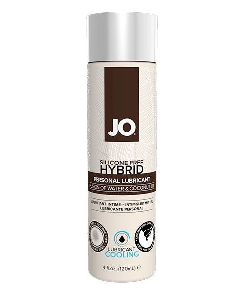 Водно-масляный лубрикант с охлаждающим эффектом JO Silicon free Hybrid Lubricant COOLING - 120 мл. - System JO - купить с доставкой в Люберцах