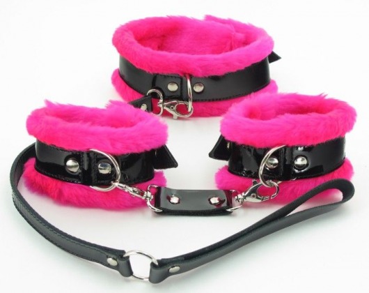 Набор с розовым мехом BDSM Light - БДСМ Арсенал - купить с доставкой в Люберцах