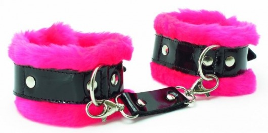 Розовые наручники с мехом BDSM Light - БДСМ Арсенал - купить с доставкой в Люберцах